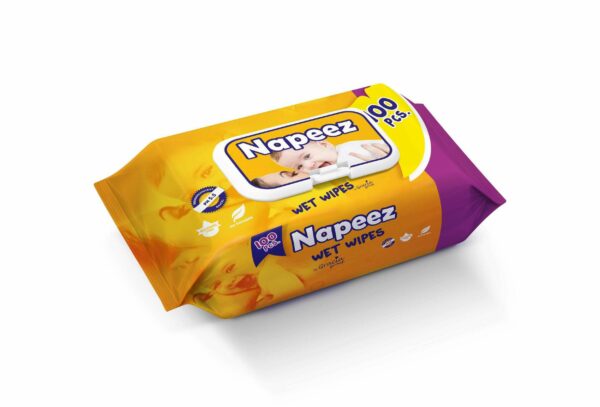 Wipes 100 Napeez Orange