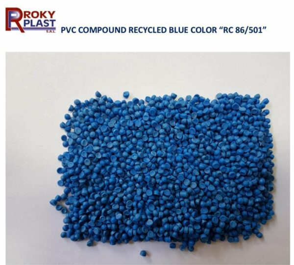 PVC COMPOUND RECYCLED BLUE COLOR “RC 86501”