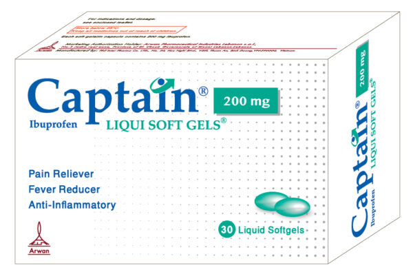 Captain Soft Gel 200mg Pack Carton 3D Captain Soft Gel 200mg Pack Carton 3D