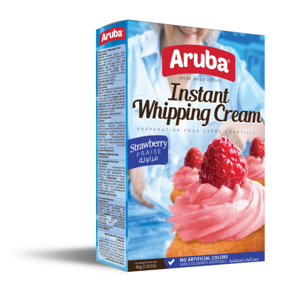 Whipping cream strawberry