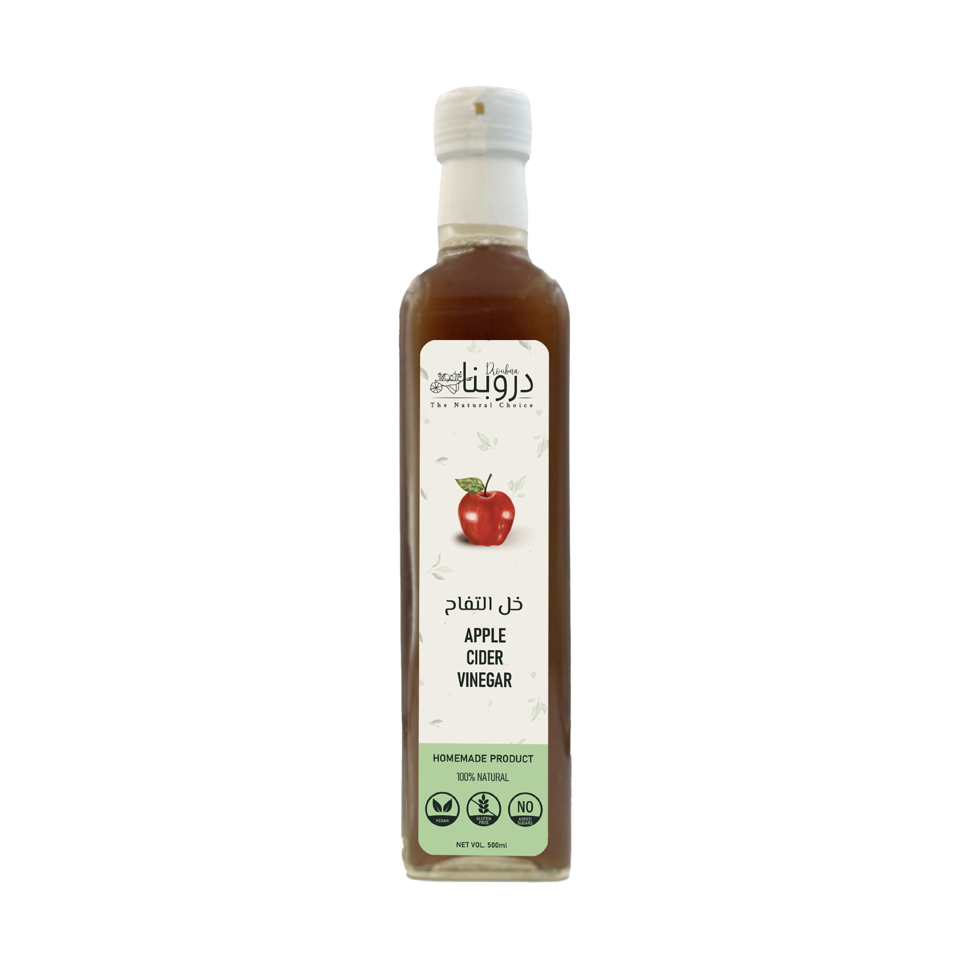Apple vinegar 500ml Front Apple vinegar 500ml Front
