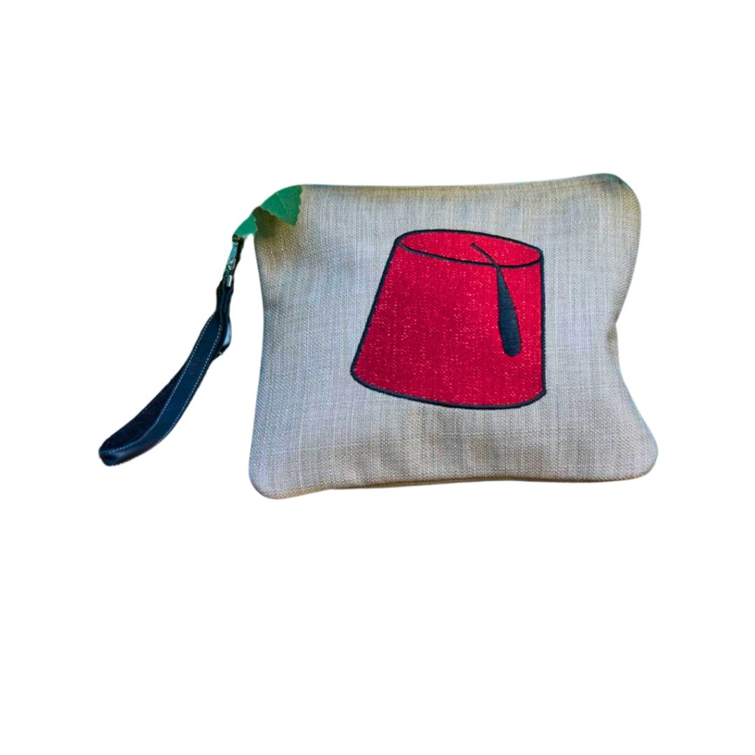 Handmade Tarboush Logo Pouch